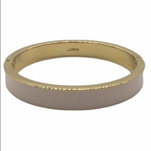 J.Crew cream bangle bracelet gold tone metal fashion jewelry